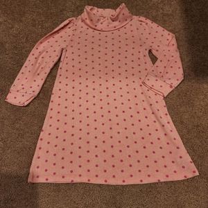 Gap Girls Neon Orange/Pink Polka Dot Stretch Dress Sz 4